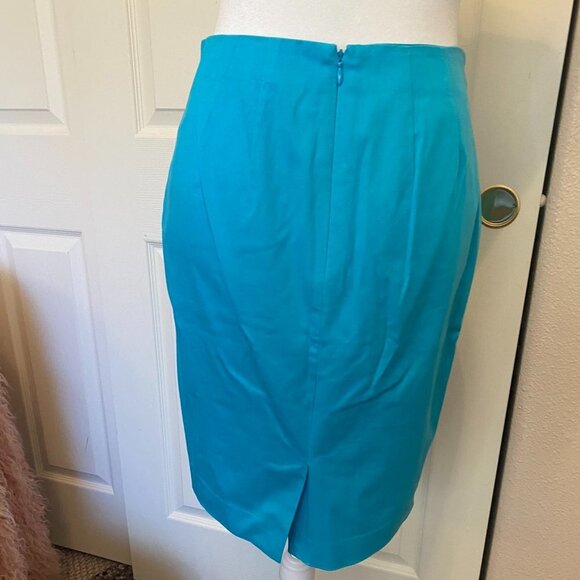 Ann Taylor Teal  straight pencil skirt Size 0P - Picture 2 of 3